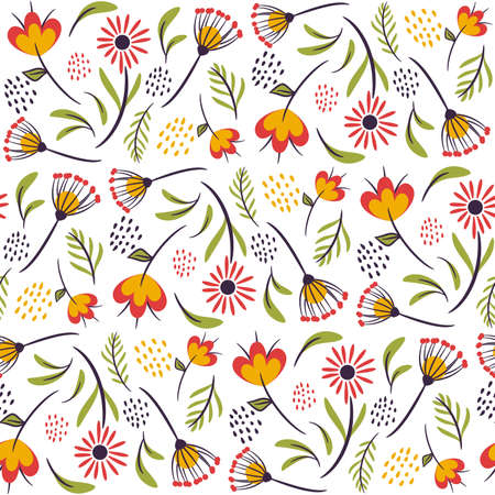Beautiful Abstract Floral Seamless Pattern, Trendy Seamless Floral Pattern, Vintage Floral Patternのイラスト素材