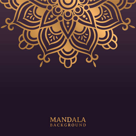 Luxury mandala background With Golden Arabesque, Oriental Vector Ornament. Ethnic Lace Patternのイラスト素材