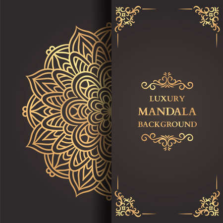 Luxury Mandala Background With Golden Arabesque, Decorative Mandala, Luxury Ornament Templateのイラスト素材