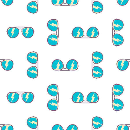 Seamless pattern background sunglasses with color, vintage sunglasses patternのイラスト素材