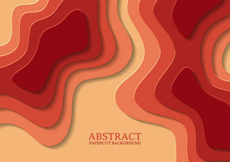 abstract papercut design background with overlap layer, 3D papercut background multicolorsのイラスト素材