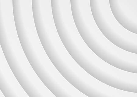 Abstract white circle background with papercut style, Geometric background in white and grayのイラスト素材