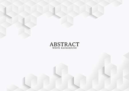 Abstract white and grey geometric background texture, Geometric background design templateのイラスト素材
