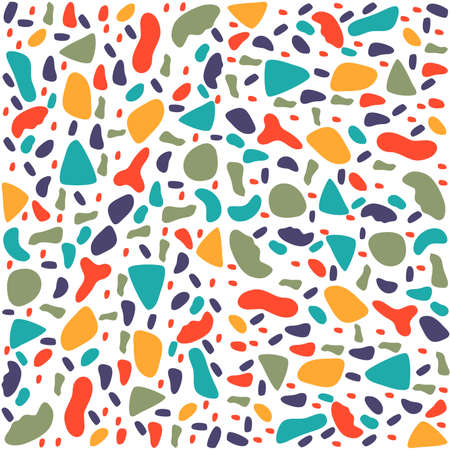 Terrazzo abstract colorful seamless pattern background, Colorful terrazzo seamless patternのイラスト素材