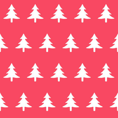 Winter seamless pattern with christmas trees, spruce woods background designのイラスト素材