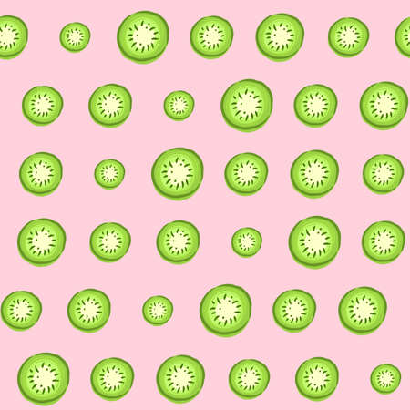 Seamless pattern with kiwi fruit, Hand drawn kiwi fruit