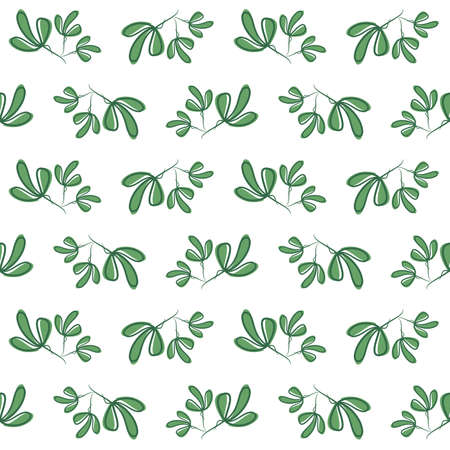 Botanical floral leaves seamless pattern. Summer and spring print. Floral pattern, Green leavesのイラスト素材