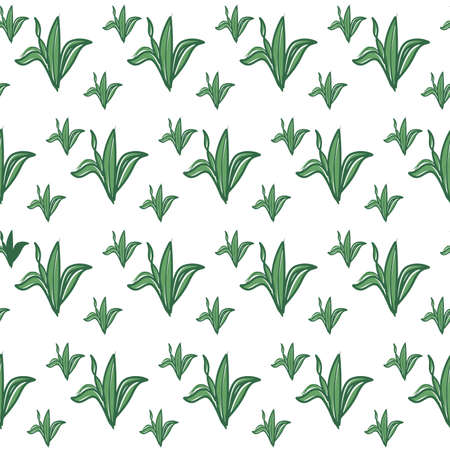 Botanical floral leaves seamless pattern. Summer and spring print. Floral pattern, Green leavesのイラスト素材