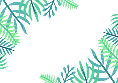 Modern tropical leaves background design. Botanical background. Tropical plant backgroundのイラスト素材