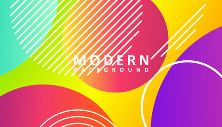 Abstract modern colorful gradient background design. Trendy geometric gradient shapes compositionのイラスト素材