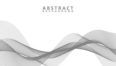 Abstract grey and white waves background, Abstract wavy lines backgroundのイラスト素材