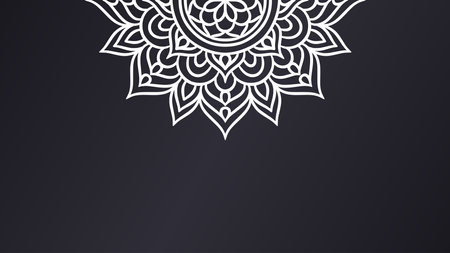 Mandala round ornament background template. Decorative Mandalaのイラスト素材