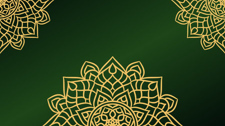 Mandala round ornament background template. Decorative Mandalaのイラスト素材