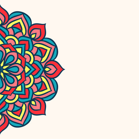 Mandala round ornament background template. Decorative Mandalaのイラスト素材