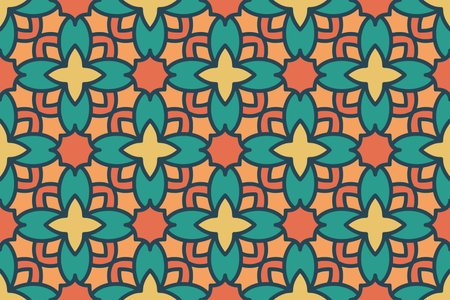 Seamless abstract geometric shape pattern. Seamless vector background patternのイラスト素材