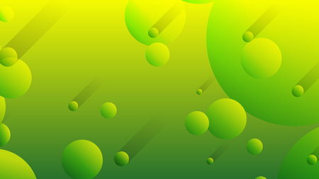 Green and yellow abstract circle gradient graphic background for brochure flyer banner template designのイラスト素材