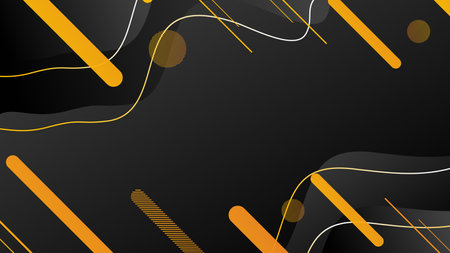 Trendy modern gradient abstract background black and yellow colors. Trendy geometric modern design backgroundのイラスト素材