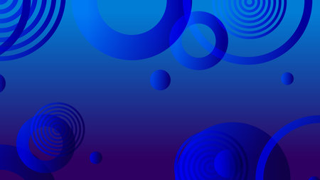 Blue abstract circle gradient graphic background for brochure flyer banner template designのイラスト素材