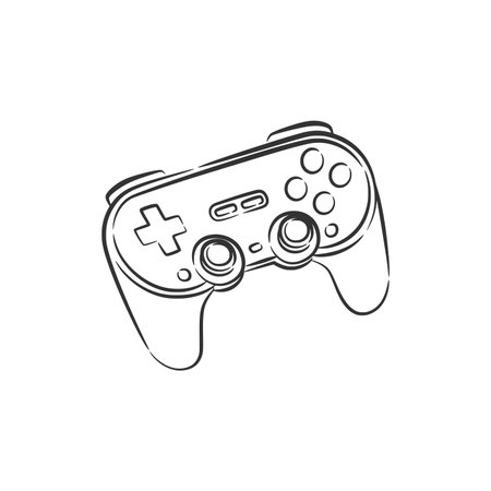 Vintage retro joystick gamepad video game controller vector illustration designのイラスト素材