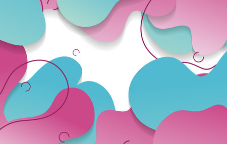 abstract gradient dynamic fluid shapes background design for brochure flyer banner templateのイラスト素材