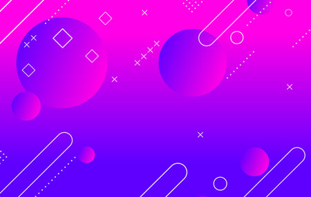 Abstract colorful geometric background. Blue and magenta elements with gradient. Dynamic shapes...