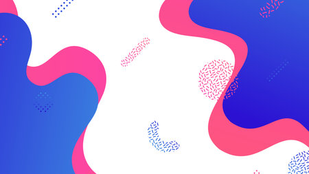 Abstract colorful geometric background. Liquid color background design. Fluid shapes compositionのイラスト素材