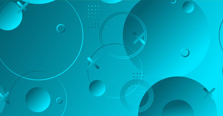 Abstract colorful geometric background. Blue elements with gradient. Dynamic shapes composition.のイラスト素材