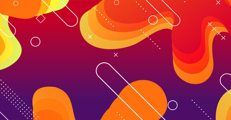 Abstract liquid wave background with colorful background. Fluid wavy shapes design