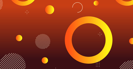 Abstract minimal gradient geometric circle background. Dynamic shapes compositionのイラスト素材