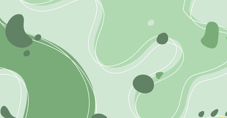 Abstract background various shapes and doodle objects pastel color. Trendy modern contemporary...