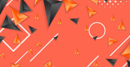 Abstract composition of triangle. Minimal geometric background.のイラスト素材