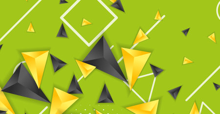 Abstract composition of triangle. Minimal geometric background.のイラスト素材