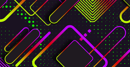 Abstract modern minimal geometric shape background with gradient. Dynamic shapes compositionのイラスト素材