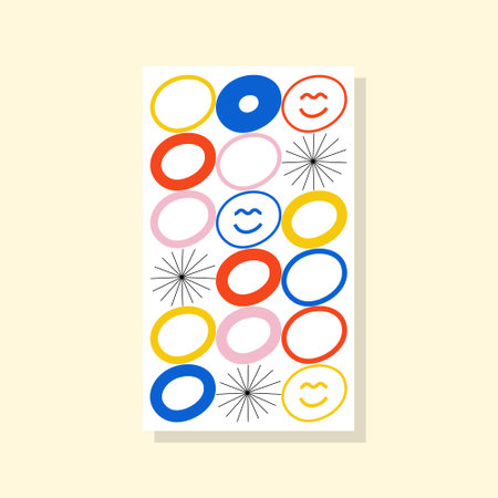 Abstract smiley face vector design. Suitable for printing like phone cases. Fun-style and playful designのイラスト素材