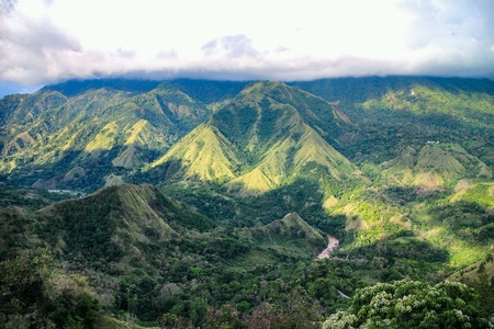Valley of mount nona near tana toraja sulawesi indonesiaの素材