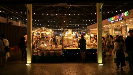 Inside the asiatique market bangkok thailandの素材