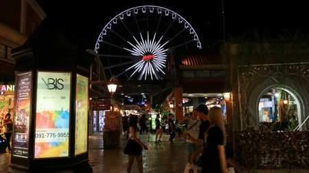 Inside the asiatique market bangkok thailandの素材