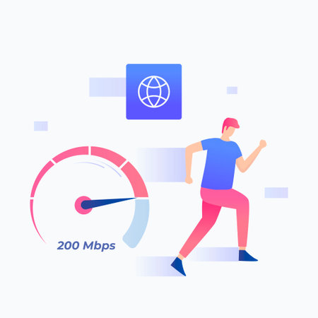 Flat fast internet connections concept. Illustration for websites, landing pages, mobile applications, posters and banners.のイラスト素材