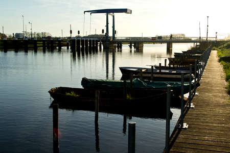 sunset at bridge Hoog Keppelの写真素材