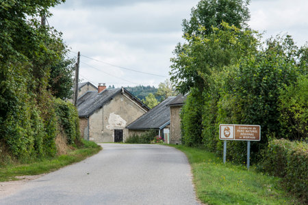 Rural road in the village of Lauterbrunnen