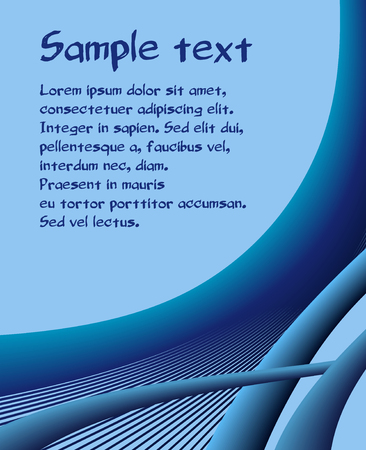 dark and light blue curves vector abstract  background copy space sample text のイラスト素材