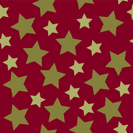 christmas stars golden on red background seamless pattern paper decor vectorのイラスト素材