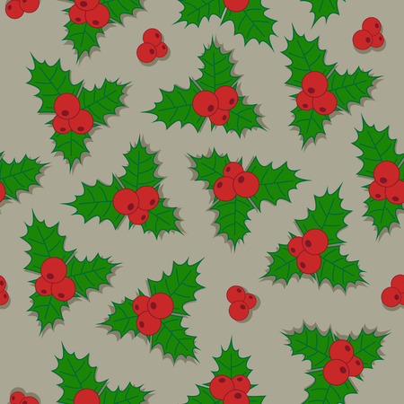 Merry Christmas and happy new year greeting postcard with Christmas decorations.のイラスト素材