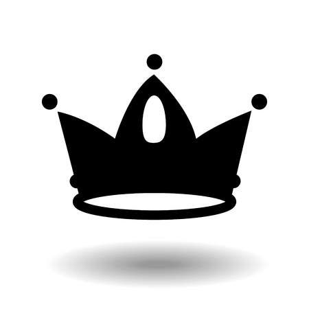 Crown Icon in trendy flat style black isolated on white background. Crown symbol for your web site design, logo, app, UI. Vector illustration, EPS10.の写真素材