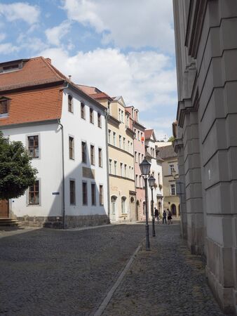 Zittau, Saxony, Germany, July 11, 2019: Streets of Historic old town of Zittau Summer sunny day,...