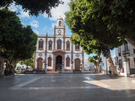 Agaete, Gran Canaria, Canary Islands, Spain December 17, 2020: Church of Our Lady of Conception in Agaete, city in the northwest coast of Gran Canaria. Religious architecture building. Sunny dayのeditorial素材