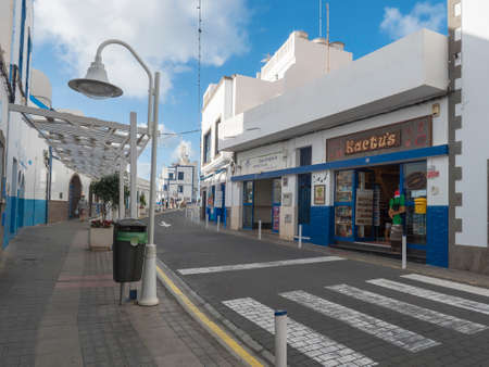 Puerto de las Nieves, Agaete, Gran Canaria, Canary Islands, Spain December 17, 2020: Main street...