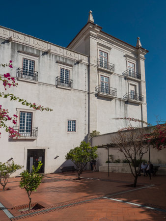 Lisbon, Portugal, October 24, 2021: Vie of facade of Monastery and church Igreja de Sao Vicente de Fora in portuguese capital old town Alfama.のeditorial素材