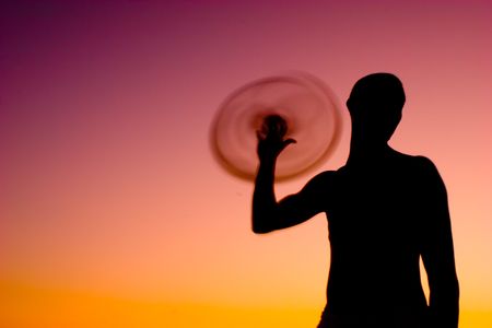 twilight juggler in actionの写真素材