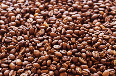 coffee beans scattered over the surface 3の写真素材